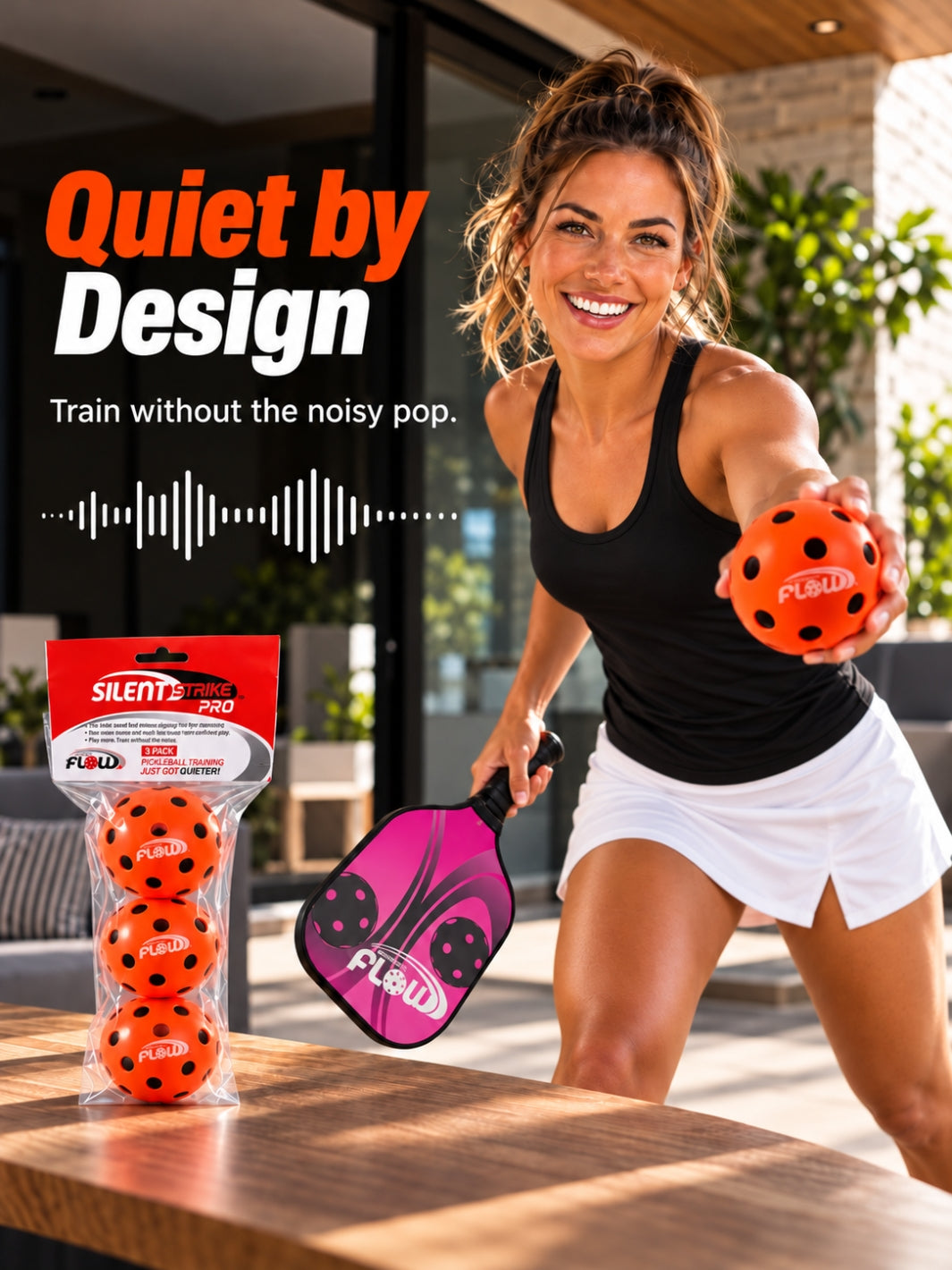 SilentStrike Quiet PickleBall - 3-Pack