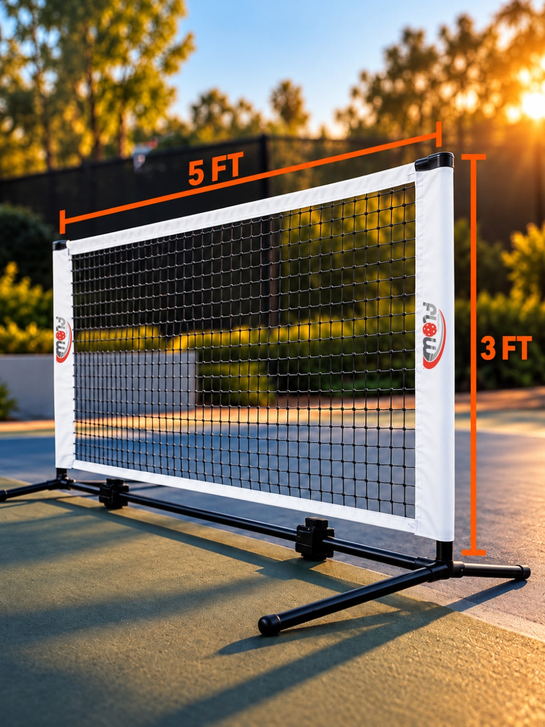 FlowDink™ Mini Net - 5FT | Portable Pickleball Practice Net
